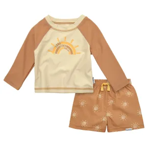 2-Piece Baby & Toddler Boys UPF 50  Suns Rash Guard & Swim Trunks Set