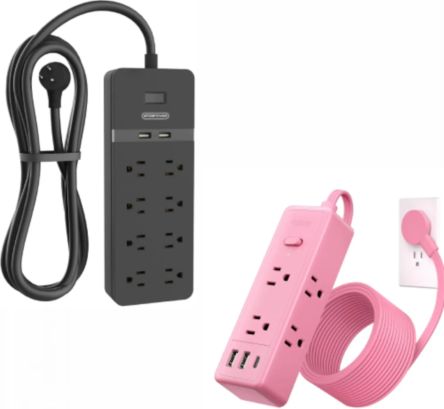25 ft Extension Cord with Pink Extension Cord