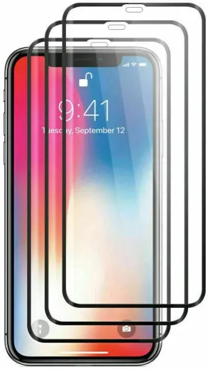 3 Pack Screen Protector for iPhone XS/X/11 Pro - Tempered Glass 5D Touch Curved Edge Full Cover Bubble Free Case Friendly Compatible with iPhone XS/X/11 Pro