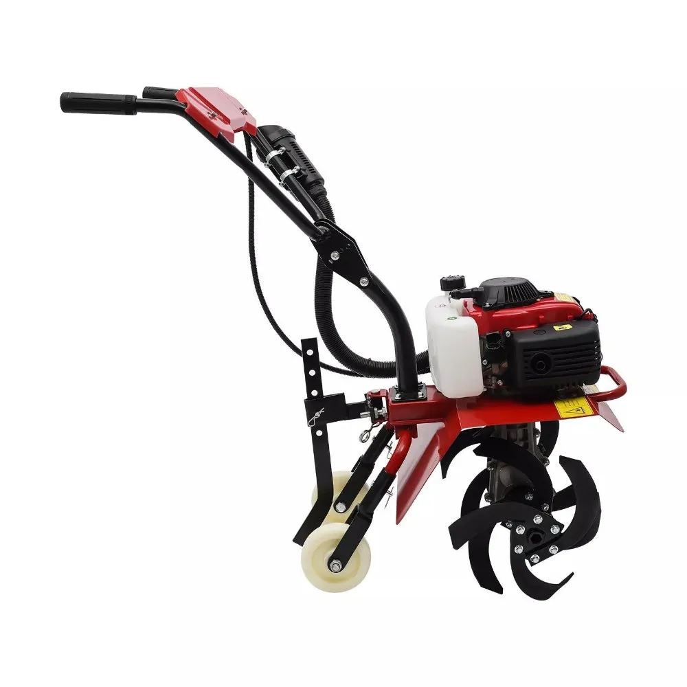 63cc Gas Powered Rototiller Garden Tiller Cultivator for Soil Prep