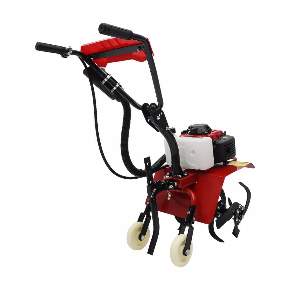 63cc Gas Powered Rototiller Garden Tiller Cultivator for Soil Prep