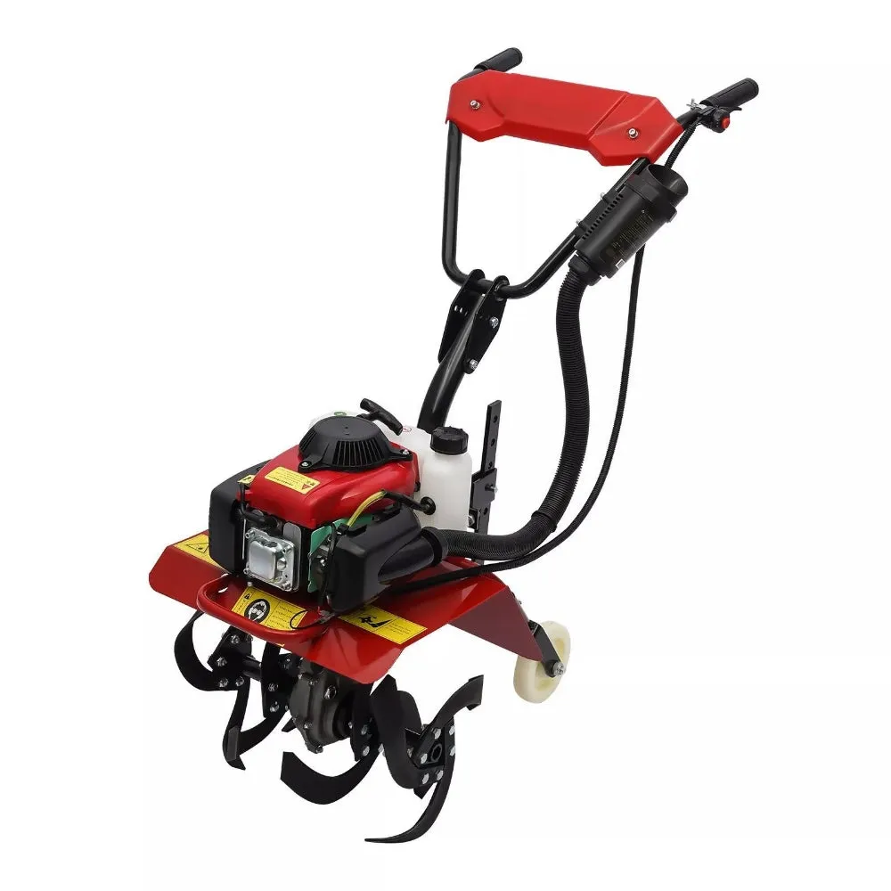 63cc Gas Powered Rototiller Garden Tiller Cultivator for Soil Prep