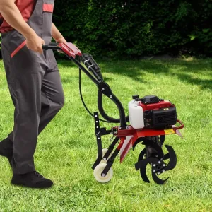 63cc Gas Powered Rototiller Garden Tiller Cultivator for Soil Prep
