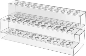 Acrylic Pen Holder, 44-Slots Pen Display Stand Clear Pen Holder Pencil Display Stand Eyebrow Pen Stand Art Brush Rack Makeup Brush Rack Organizer for Home Office Desk School Supplies