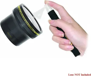 Acuvar Lens Cleaning Kit Contains 2 Pcs Rubber Air Blower Duster, Lens Cleaning Pen, Blower Brush Dust Cleaner and Carrying Pouch, for Lens, Camera, SLR, Telescope, Magnifying Glass, Phone, Black