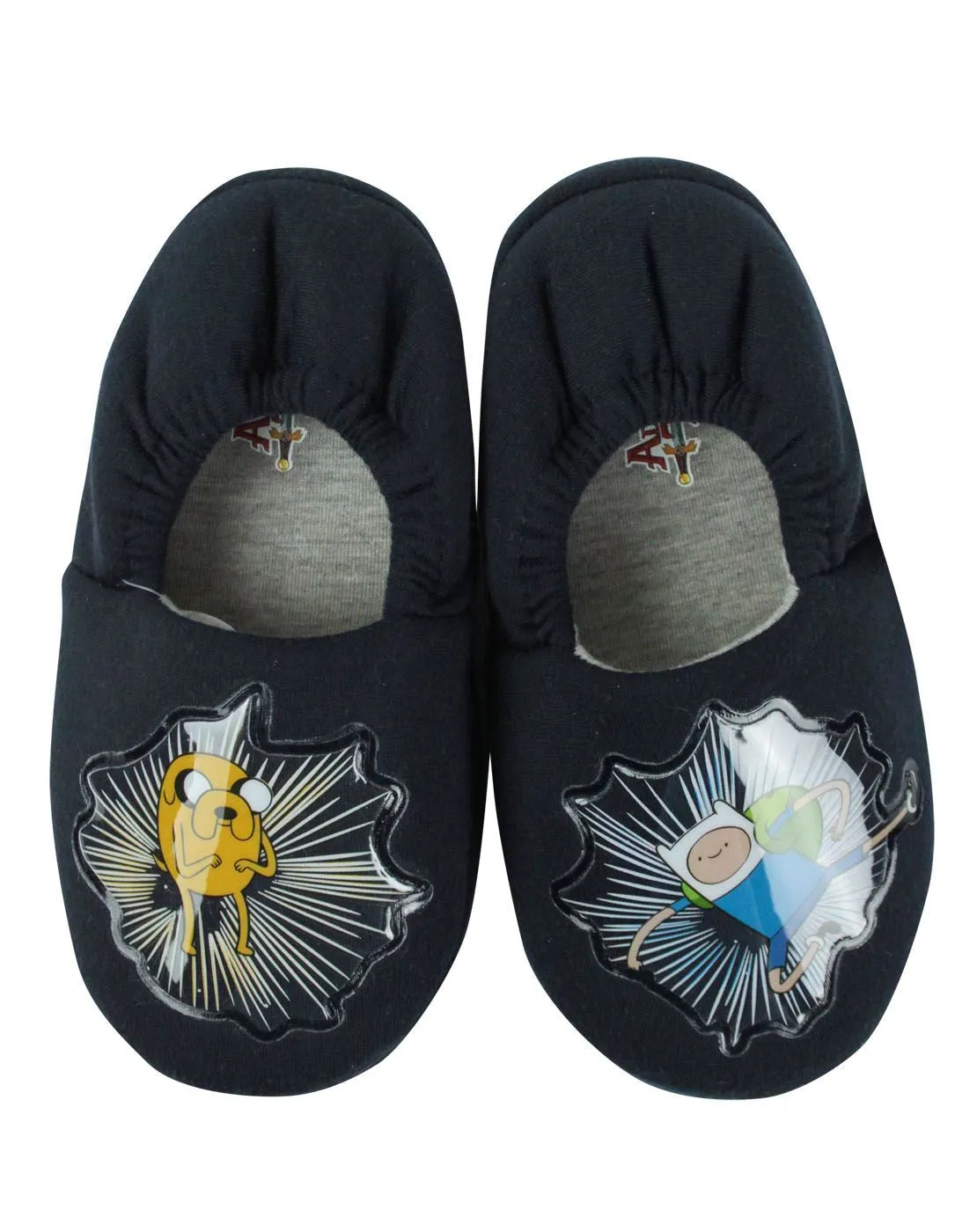 Adventure Time Jake & Finn Boy's Slippers - Black