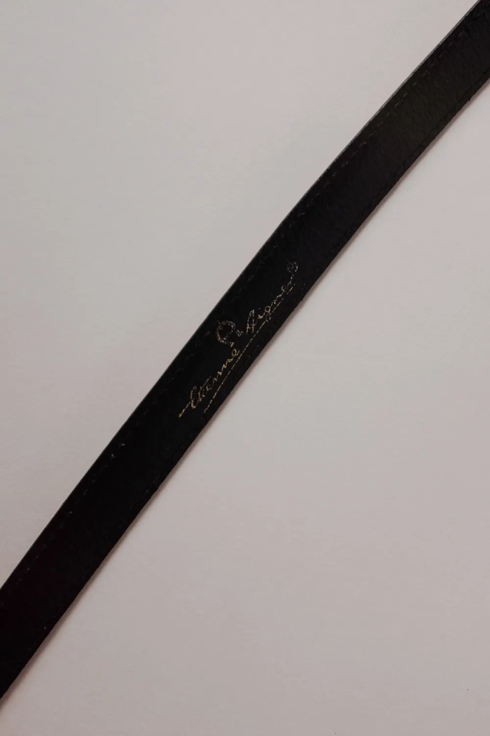 AIGNER VINTAGE BROWN LEATHER BELT
