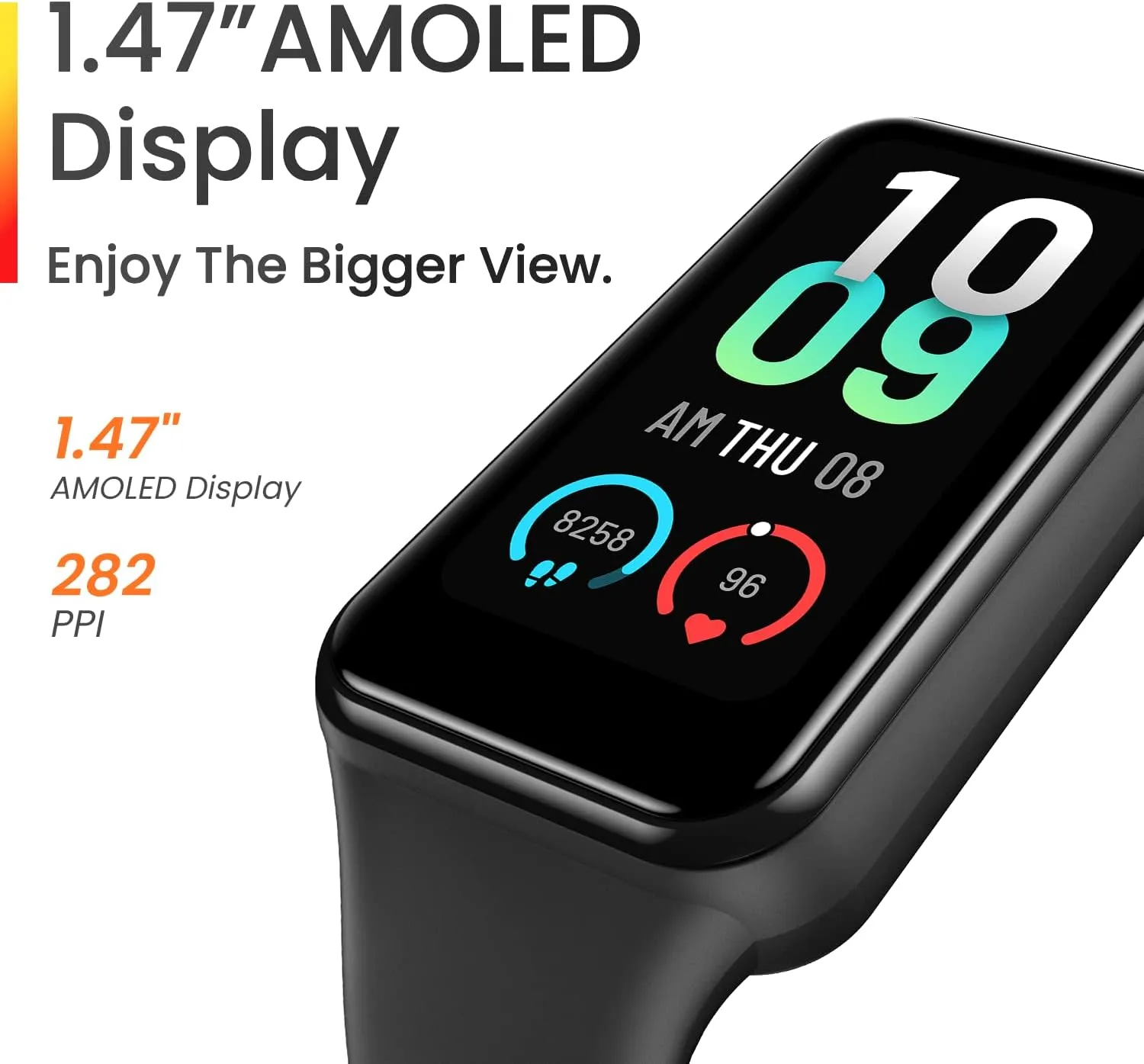 Amazfit Band 7 Fitness & Health Tracker for Women Men, 18-Day Battery Life, Alexa Built-in, 1.47AMOLED Display, Heart Rate & SPO Monitoring, 120 Sports Modes, 5 ATM Water Resistant, Black (Renewed)