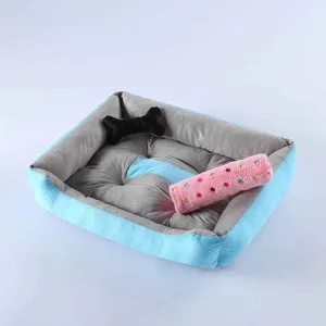 Anti-Anxiety Calming Comfy Bed for Dogs with Bone Design