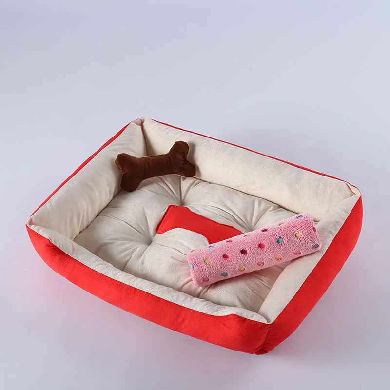 Anti-Anxiety Calming Comfy Bed for Dogs with Bone Design