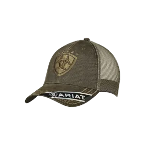 Ariat M&F Brown Trucker Mesh Embroidered Logo Cap