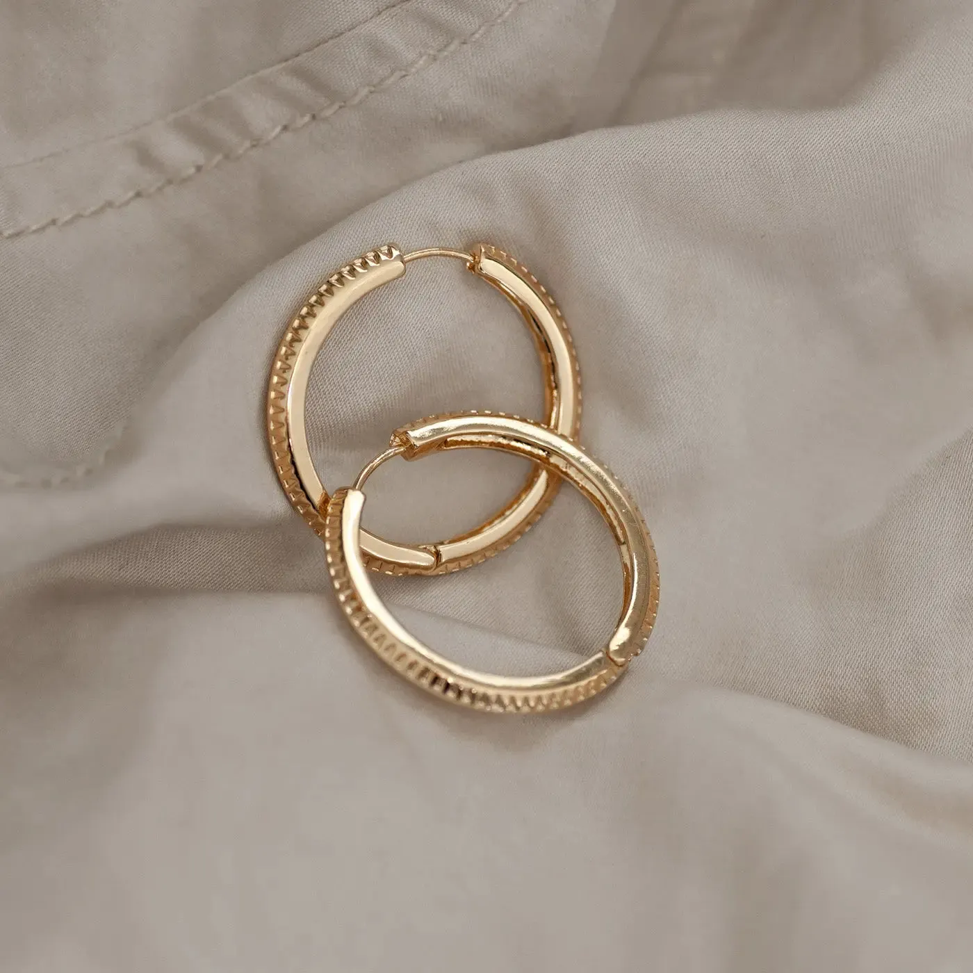 Aztec Hoop Earring - Gold