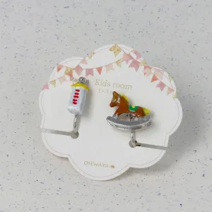 Baby Bottle and Rocking Horse Clip Ons