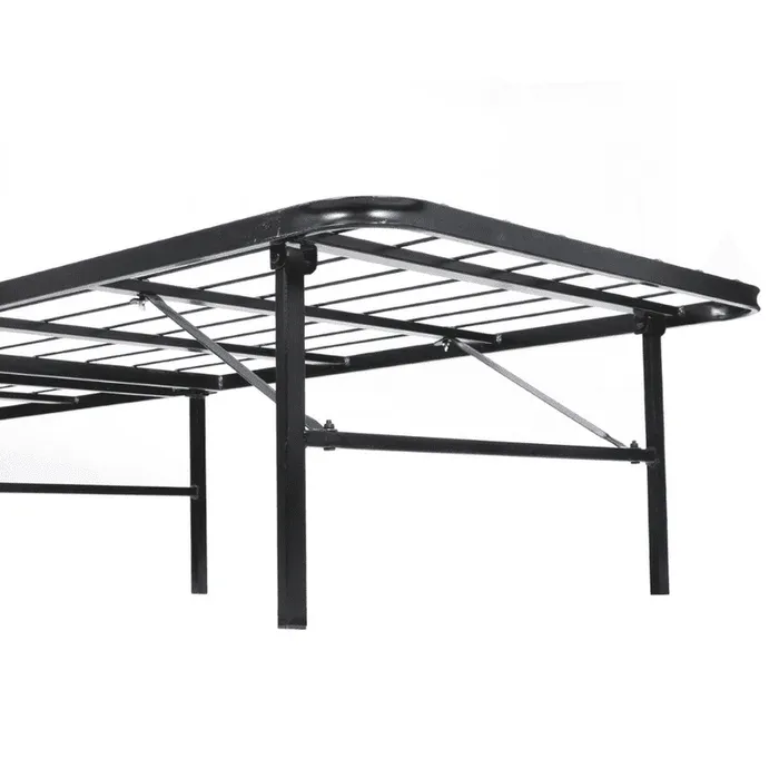 Black Heavy Duty Metal Queen Platform Slat Bed Frame