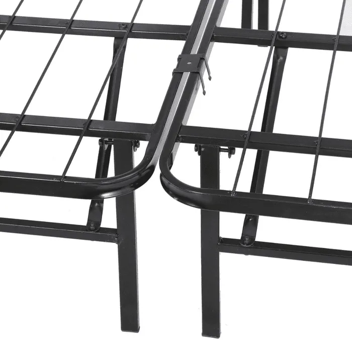 Black Heavy Duty Metal Queen Platform Slat Bed Frame