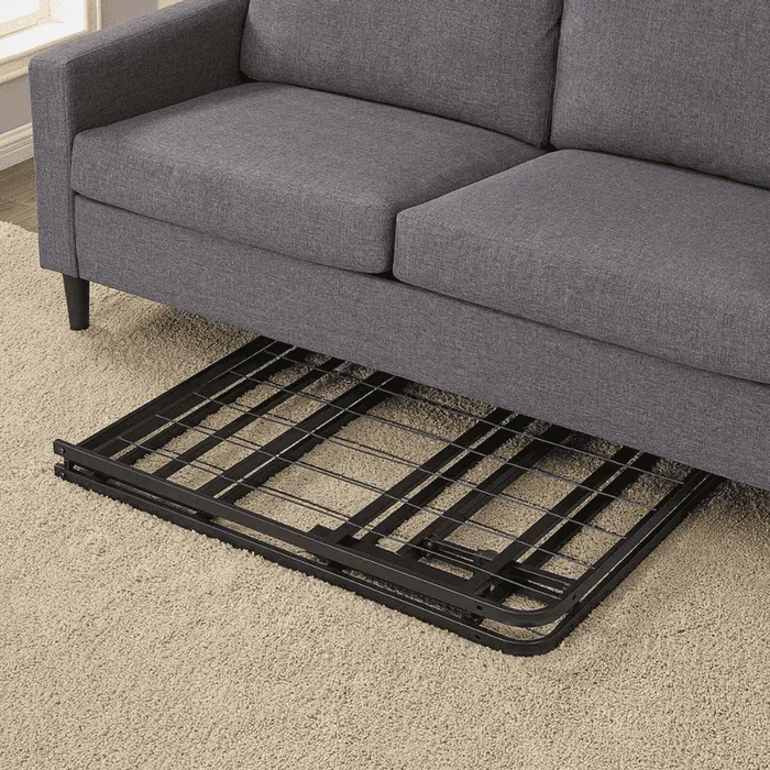 Black Heavy Duty Metal Queen Platform Slat Bed Frame