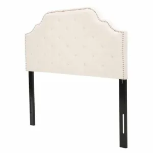 Black King Upholstered Padded Fabric Covered Headboard