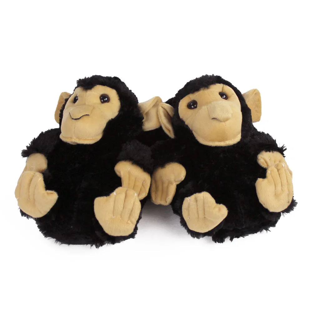 Black Monkey Animal Slippers