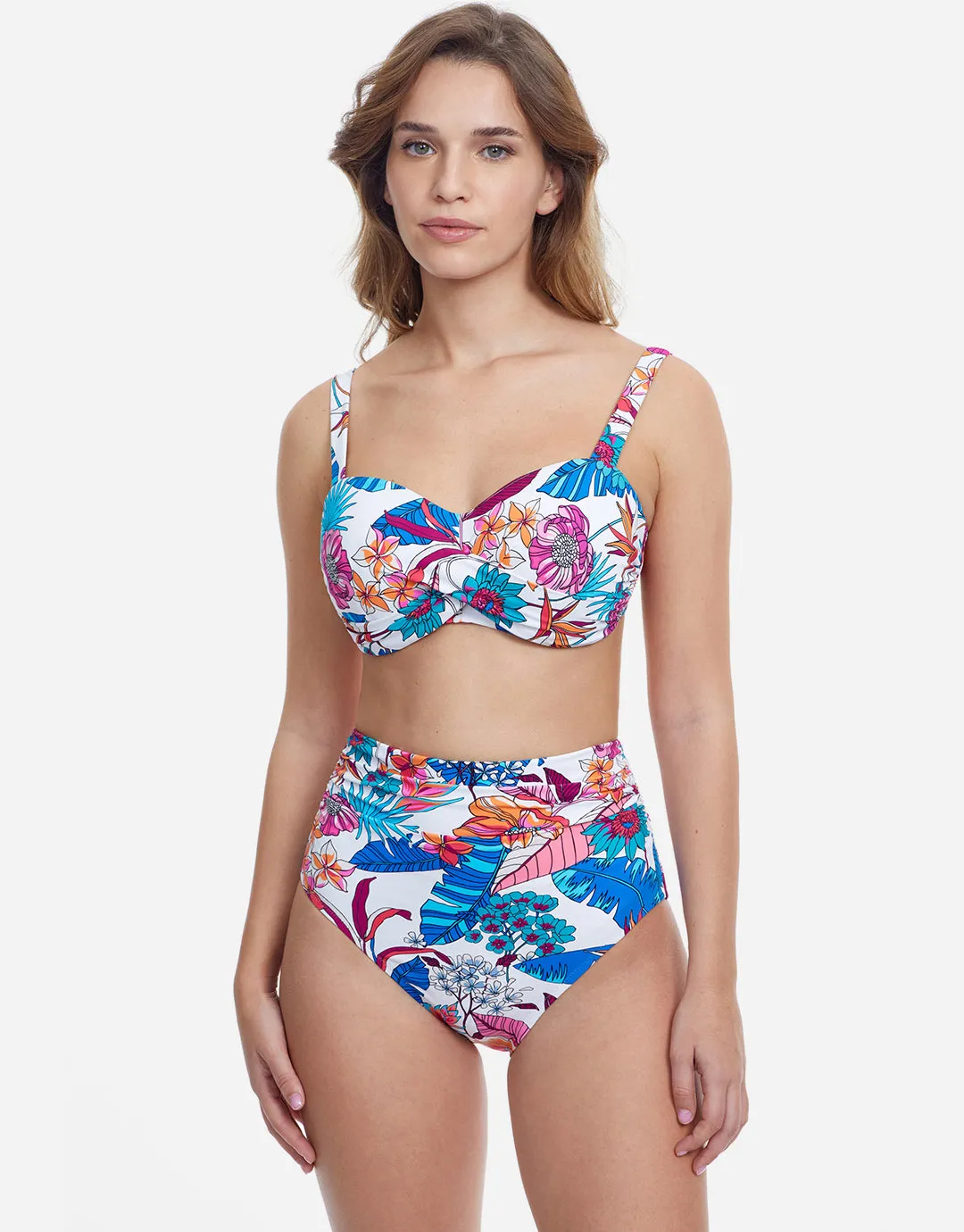 Bohemian Gypsy High Waist Bikini Pant - White
