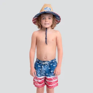 Boys' Patriotic Fish Volley Swim Shorts