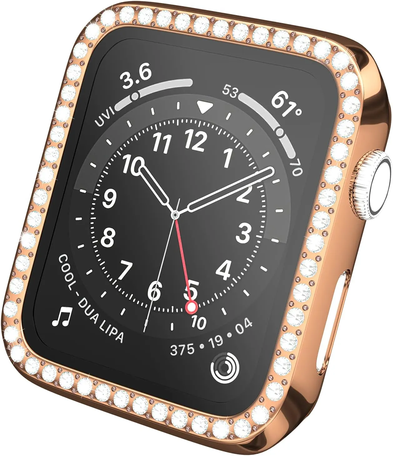 Case Compatible with Apple Watch 40mm Series 6/SE 5 4 Tempered Glass Screen Protector, Crystal Bling Bumper Hard PC Thin Protective Cover for iWatch, Women, Men, Bronze