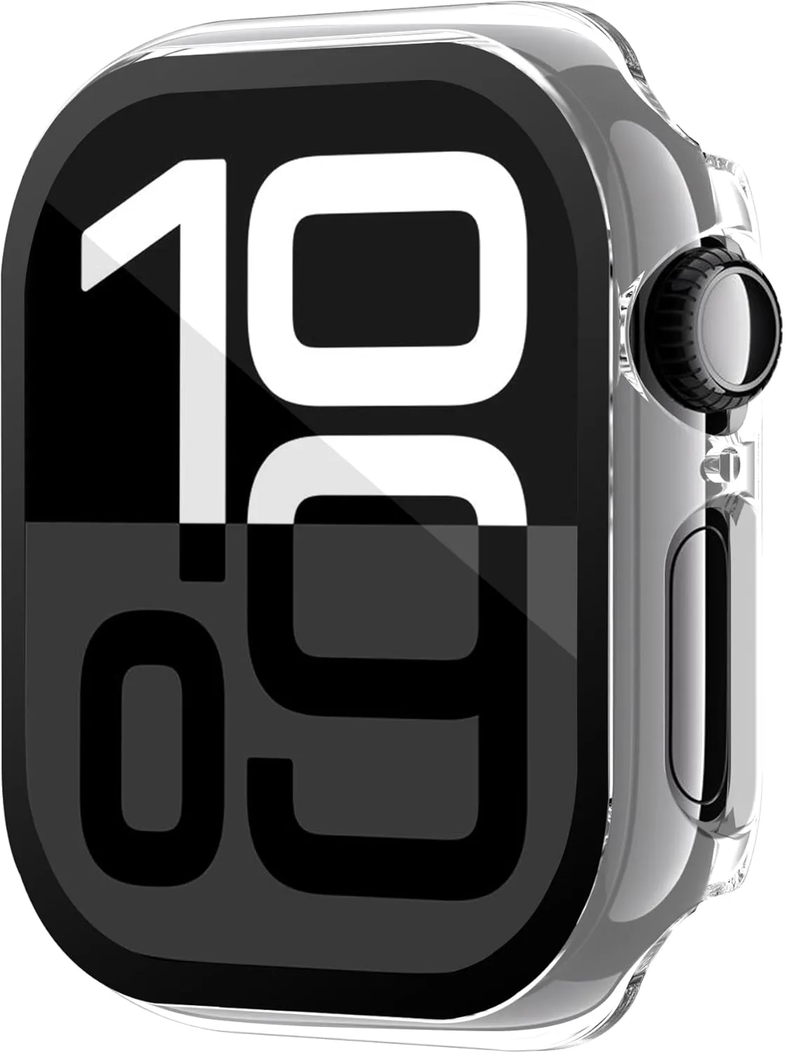 Case Compatible with Apple Watch Series 10 42mm PC Bumper with Tempered Glass Screen Protector Matte Solid Color Hard Cover (Clear, 42mm)