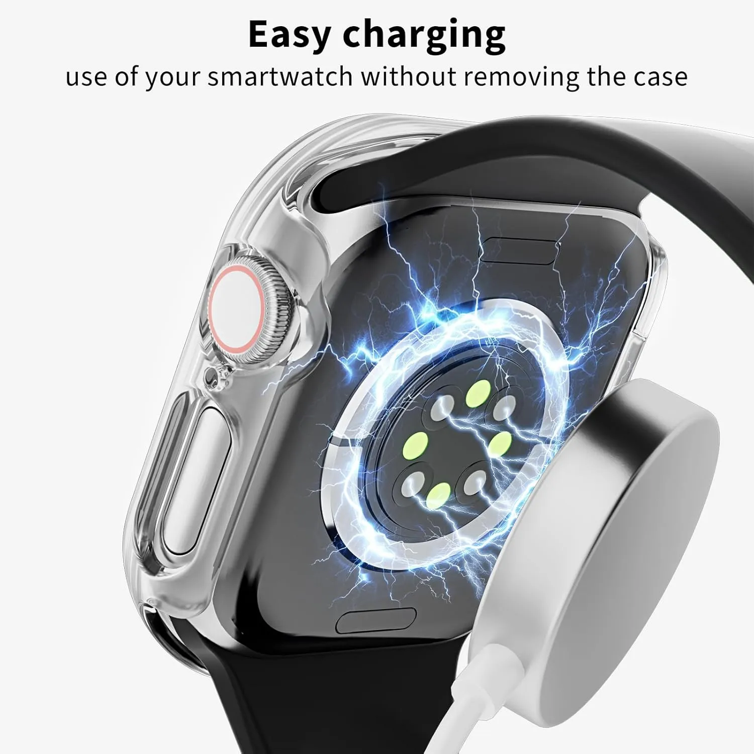 Case Compatible with Apple Watch Series 10 42mm PC Bumper with Tempered Glass Screen Protector Matte Solid Color Hard Cover (Red, 42mm)