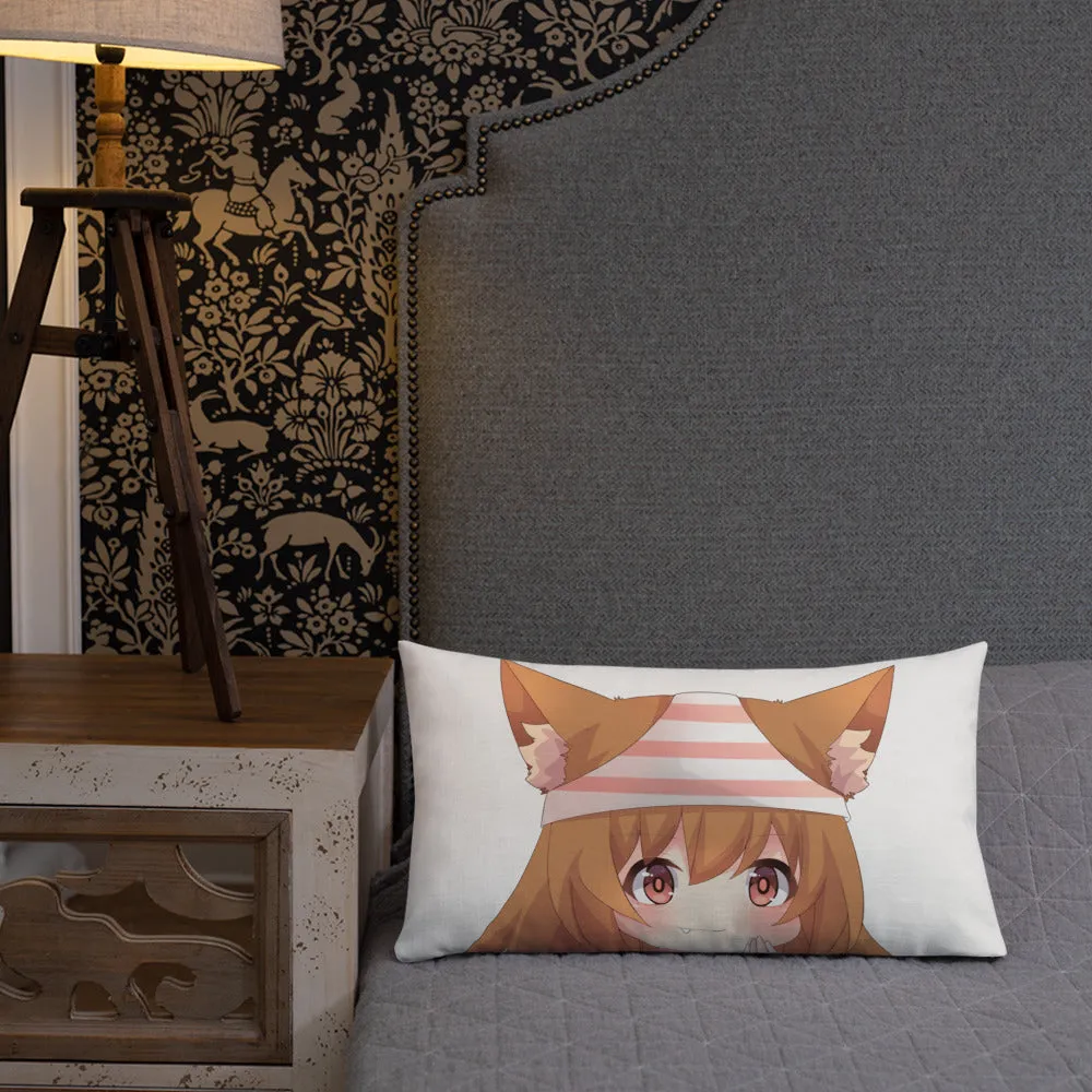 Chibi Kanako Cartoon Print Pillow White Premium