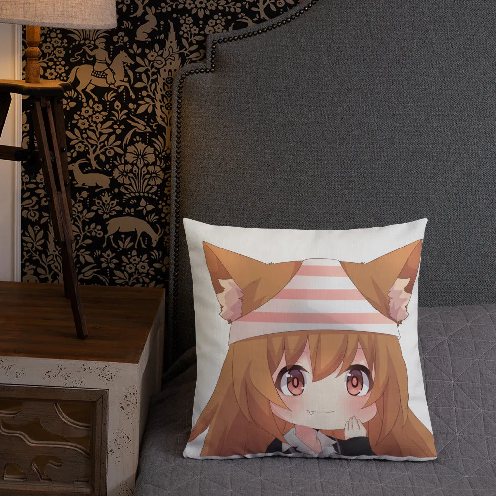 Chibi Kanako Cartoon Print Pillow White Premium