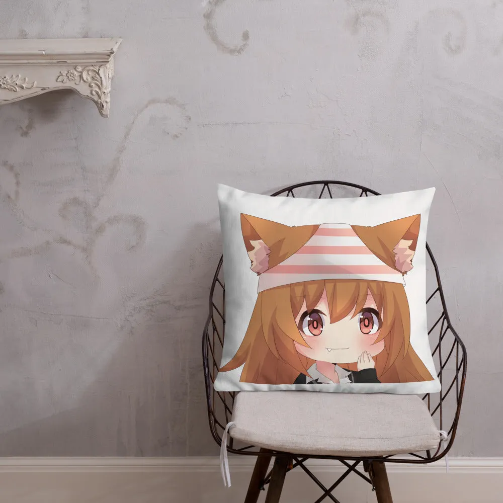 Chibi Kanako Cartoon Print Pillow White Premium