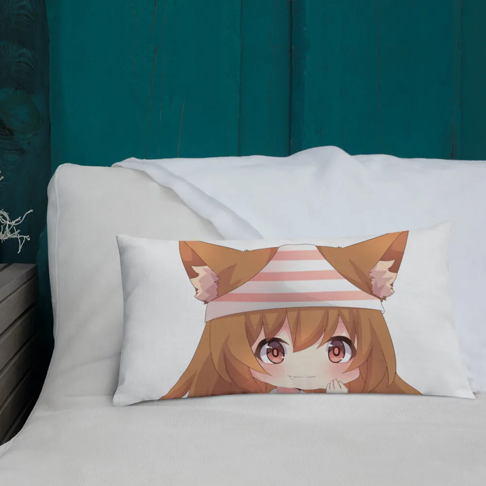 Chibi Kanako Cartoon Print Pillow White Premium