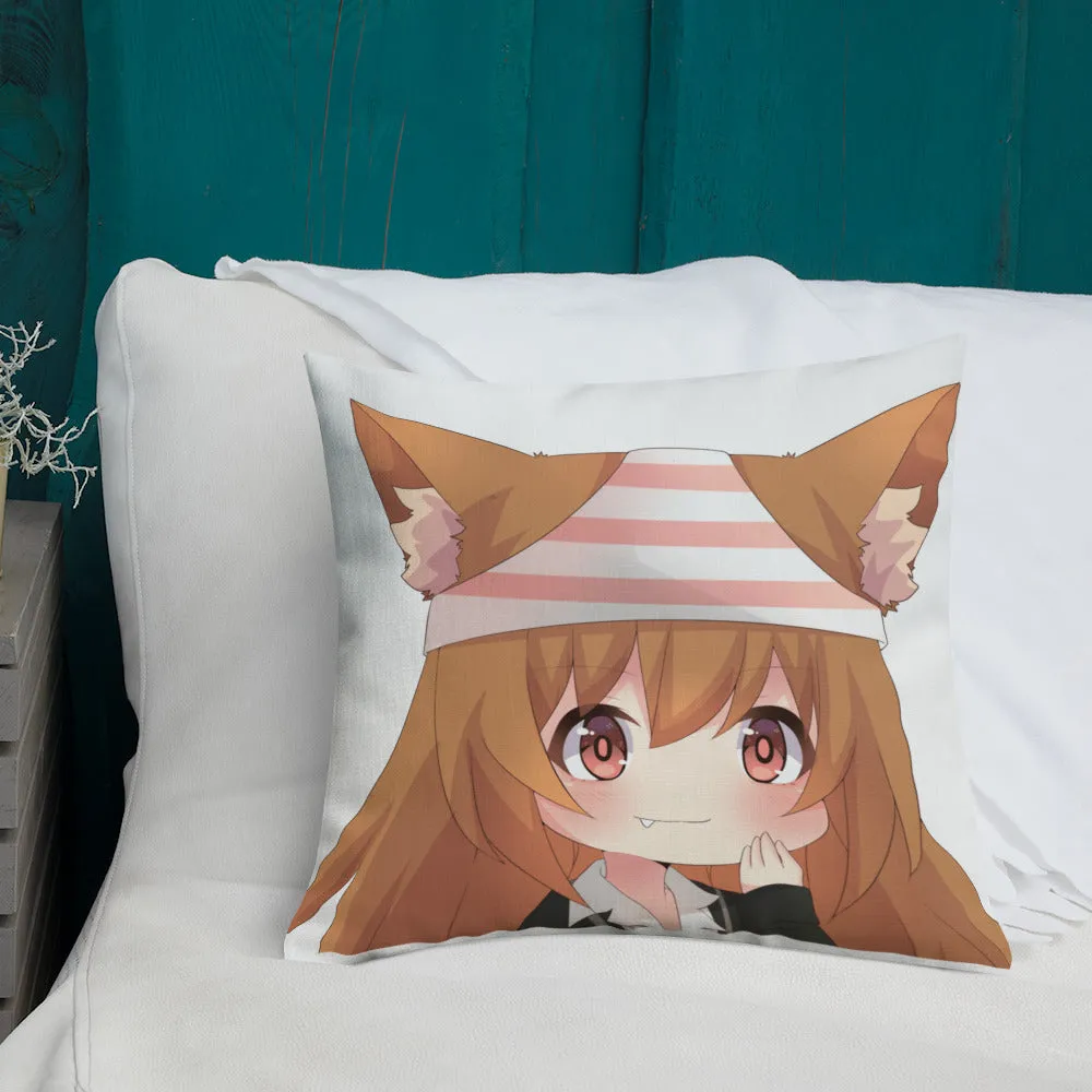 Chibi Kanako Cartoon Print Pillow White Premium