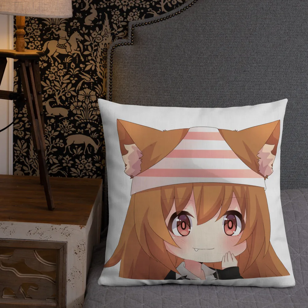 Chibi Kanako Cartoon Print Pillow White Premium