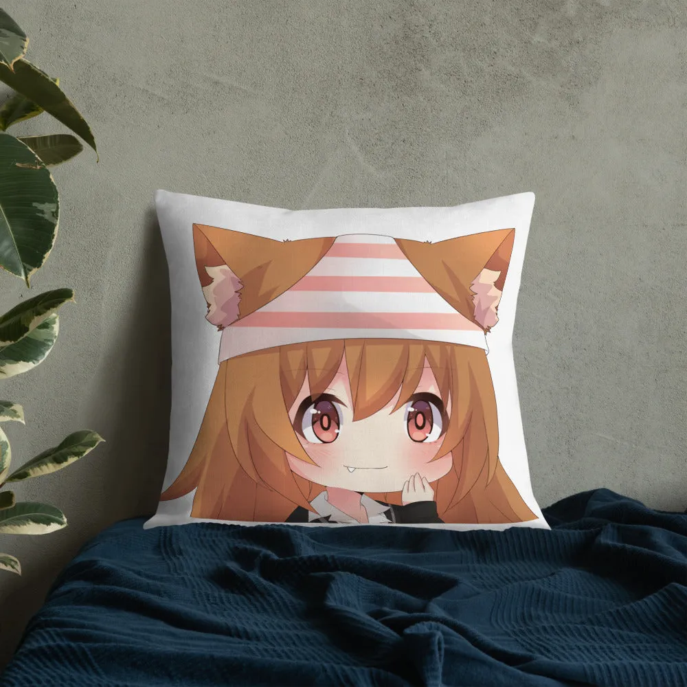 Chibi Kanako Cartoon Print Pillow White Premium