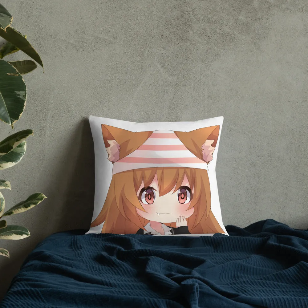 Chibi Kanako Cartoon Print Pillow White Premium