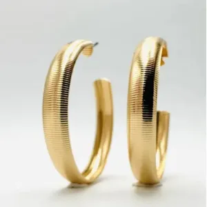 Classic Texture Hoop Earrings 2inch |