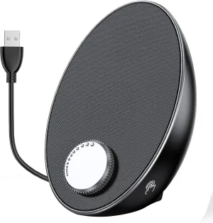 Computer Speakers for Desktop PC - Portable Plug-N-Play Laptop Bluetooth Speakers - External USB Computer Speakers with Easy-Access Volume Knob/Clear Sound for Windows/macOS/ChromeOS/Linux
