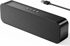 Computer Speakers,Bluetooth Speaker,Stereo Sound & Enhanced Bass with 3.5mm Aux-in, TF Card Port, USB Powered Speakers for Desktop Monitor, PC, Laptop, Tablets,New Upgrade
