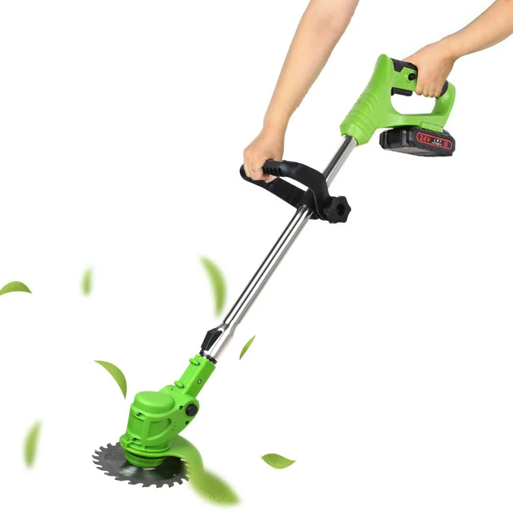 Cordless Weed Eater, Grass Trimmer, Powerful 24V Electric Brush Cutter