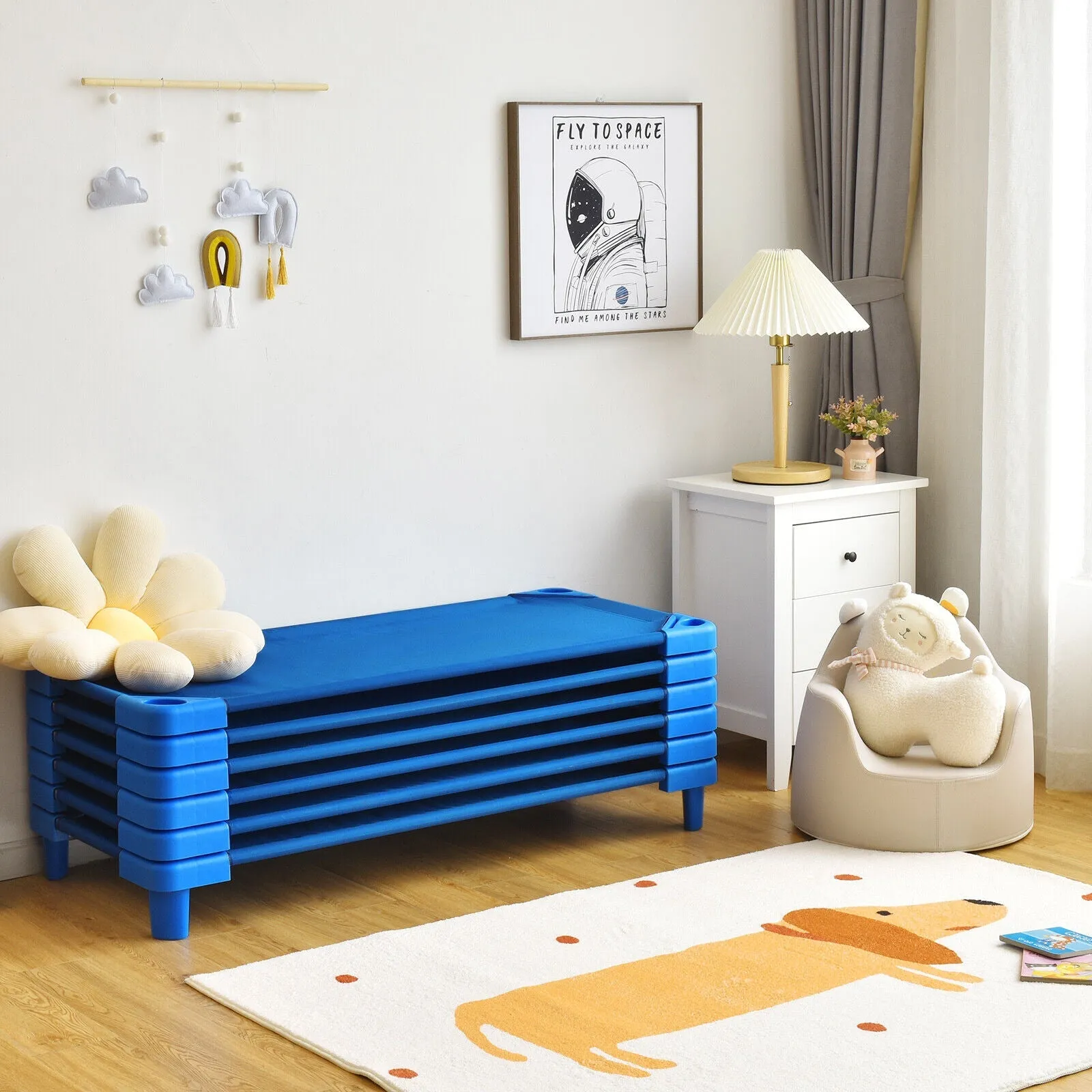 Cozy Preschool Toddler Nap Cot Bed 6 Pack for Daycare & Home Use
