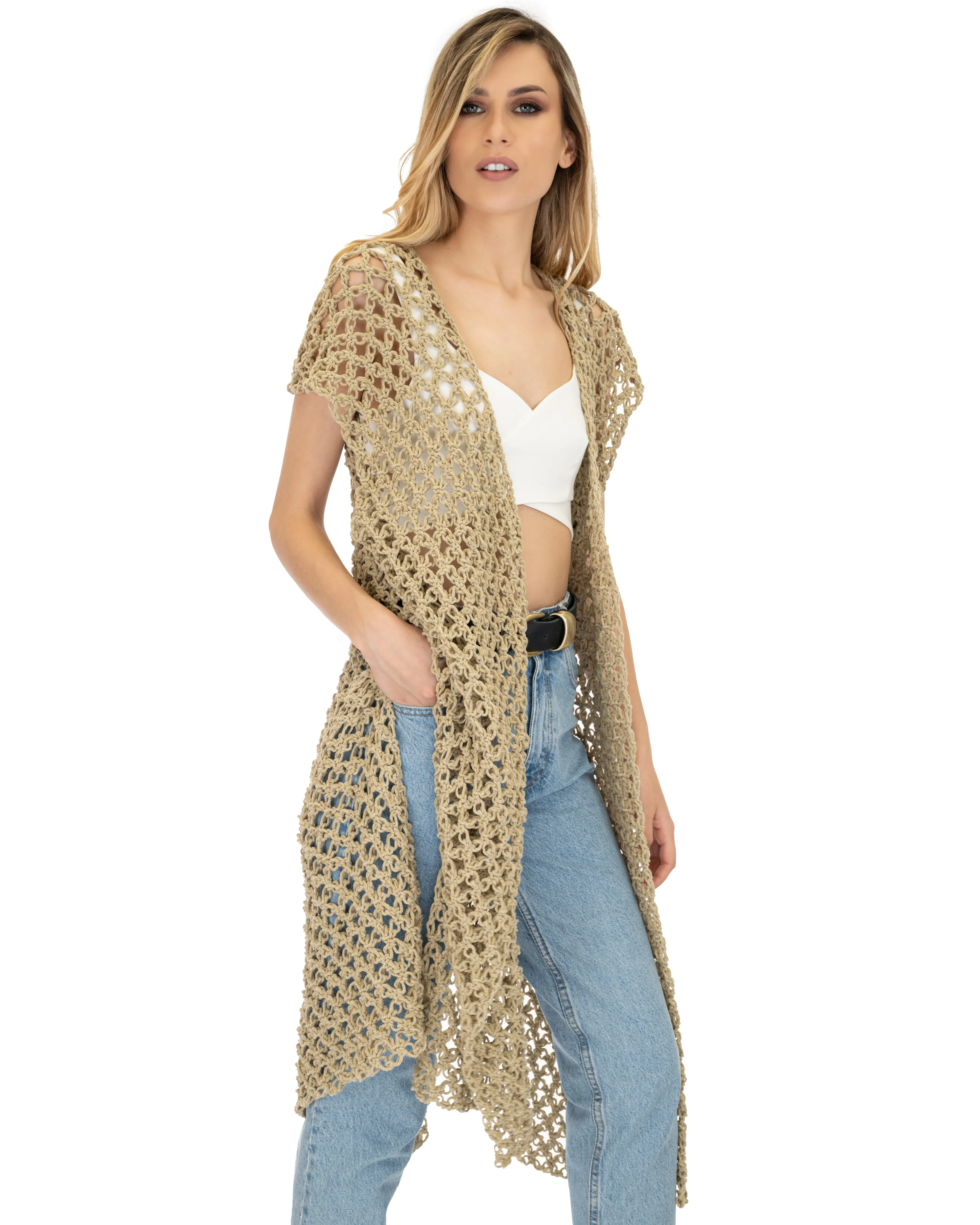 Crochet Vest Cardigan