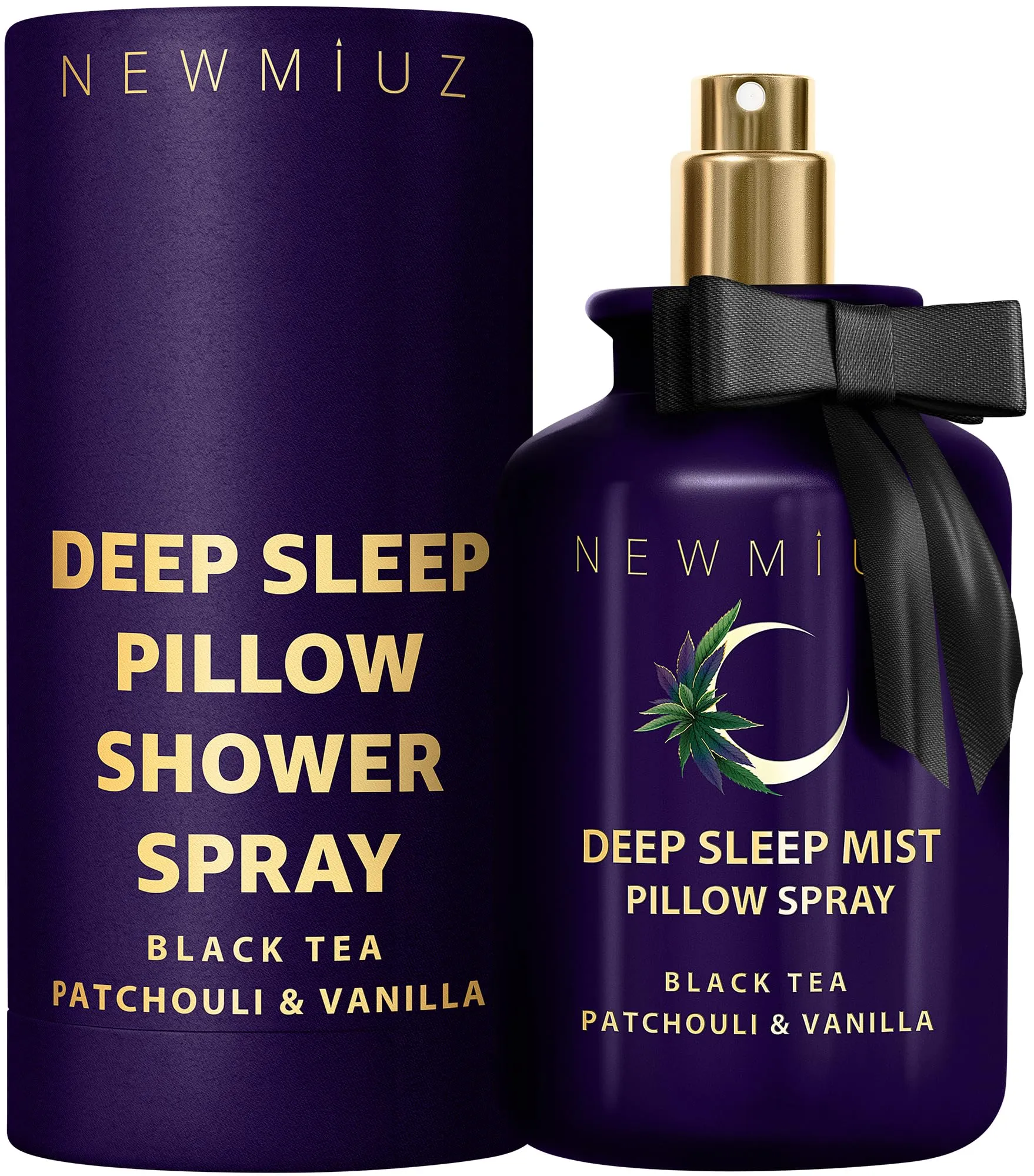 Deep Sleep Pillow Spray Patchouli Black Tea Vanilla Essential Oils Natural Fast Acting Aromatherapy Mist for Restful Sleep Relaxation Calming Stress Relief Bedtime & Shower Spray Luxury Self care Gift