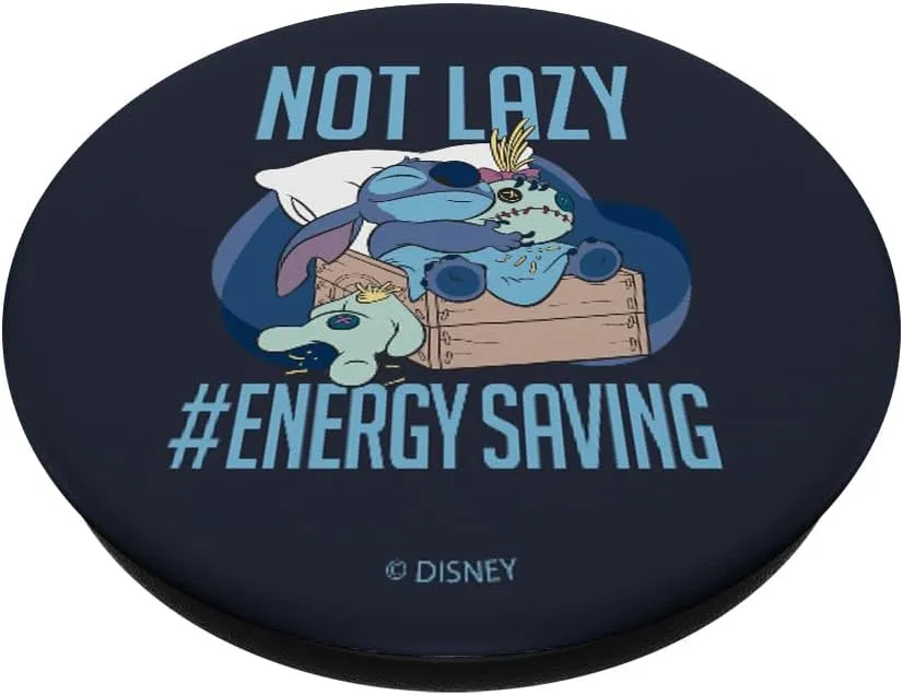Disney Lilo & Stitch Not Lazy Energy Saving PopSockets Standard PopGrip