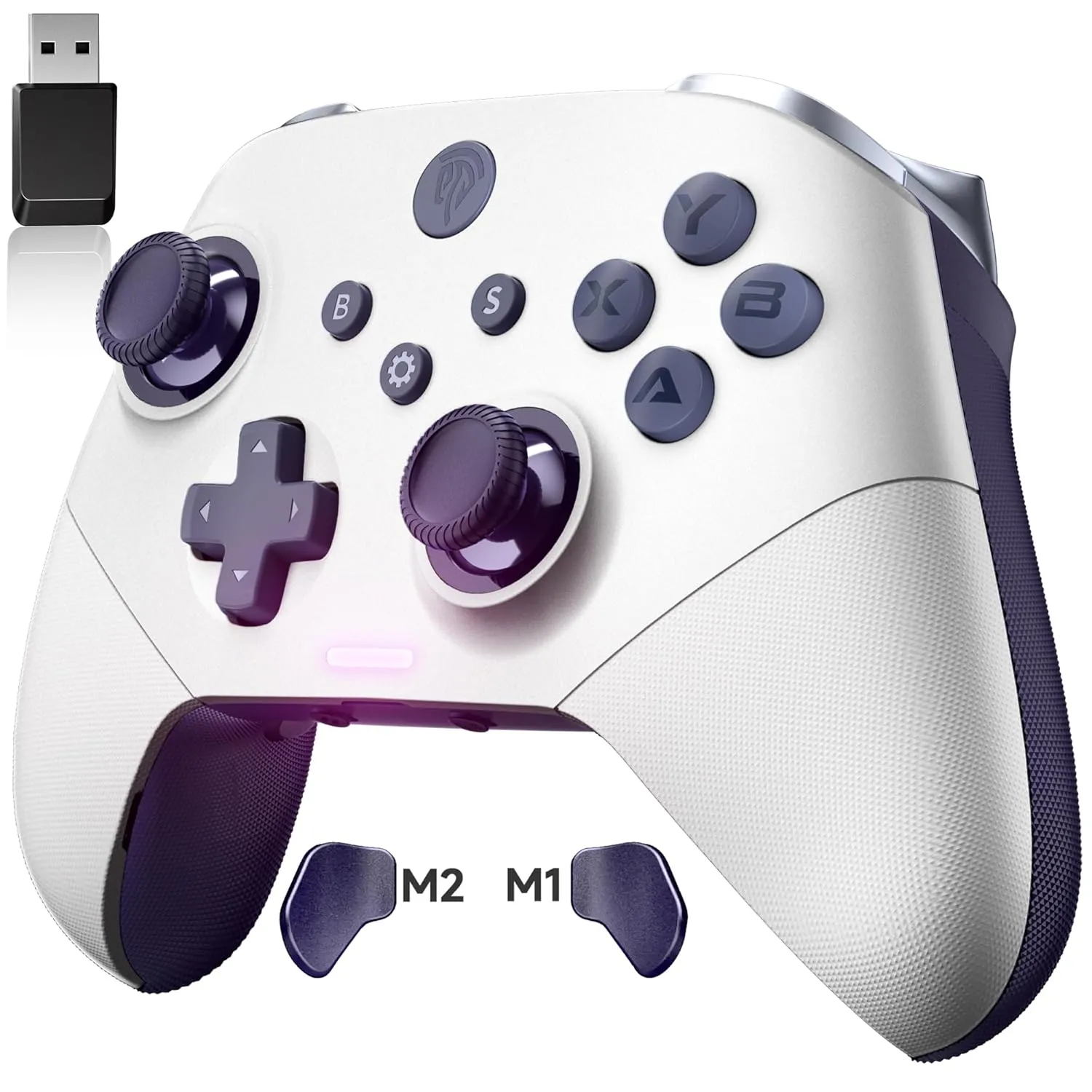 EasySMX X10 PC Controller- Enhanced 2.4G Wireless Bluetooth Controller with a Swappable Faceplate/Hall Effect Joysticks/Hall Triggers, Multi-Platform Controller for PC/NS/TV/Android/Laptop