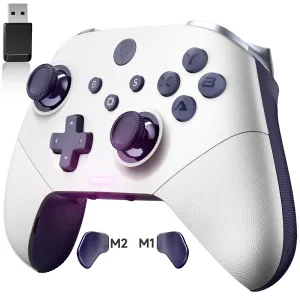 EasySMX X10 PC Controller- Enhanced 2.4G Wireless Bluetooth Controller with a Swappable Faceplate/Hall Effect Joysticks/Hall Triggers, Multi-Platform Controller for PC/NS/TV/Android/Laptop