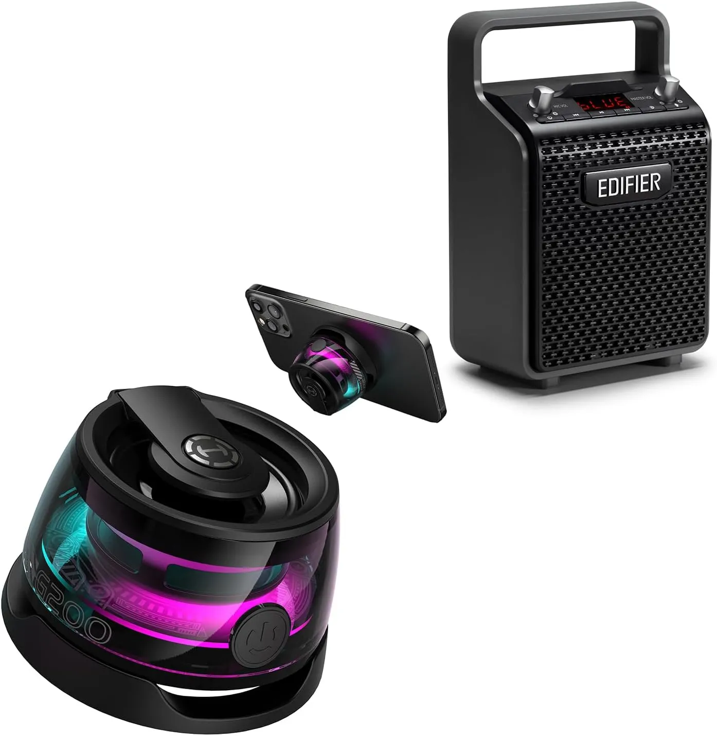 Edifier G200 Magnetic Bluetooth Speakers   PP205 Portable Bluetooth Speakers