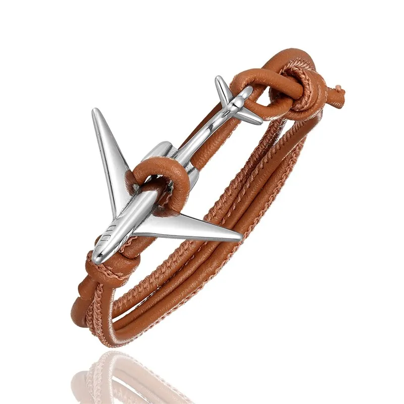 (Edition 3) Super Cool Airplane Designed Leather Bracelets