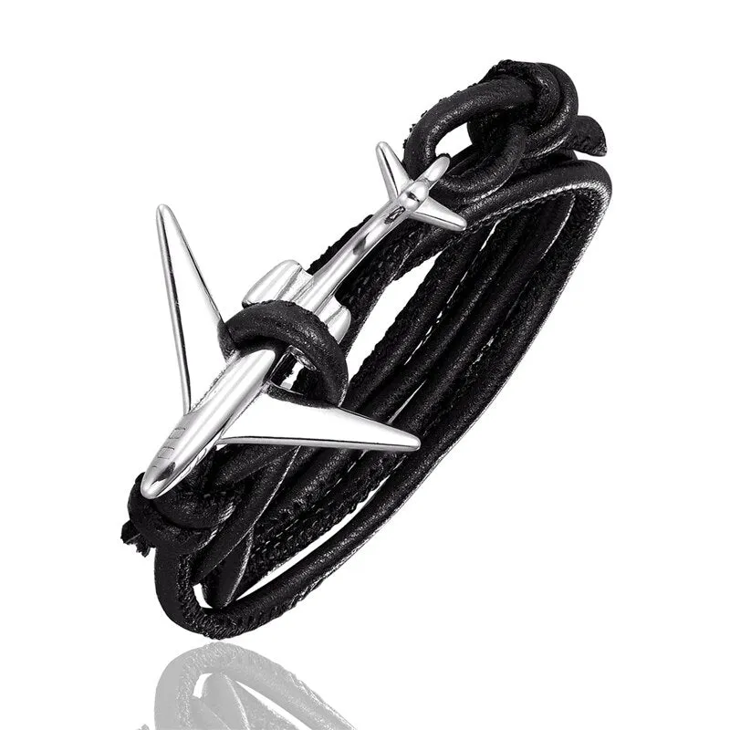 (Edition 3) Super Cool Airplane Designed Leather Bracelets