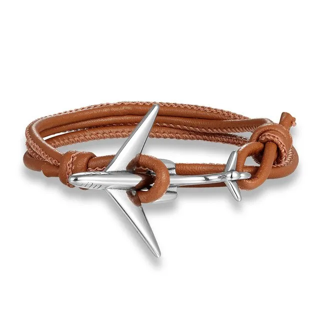 (Edition 3) Super Cool Airplane Designed Leather Bracelets