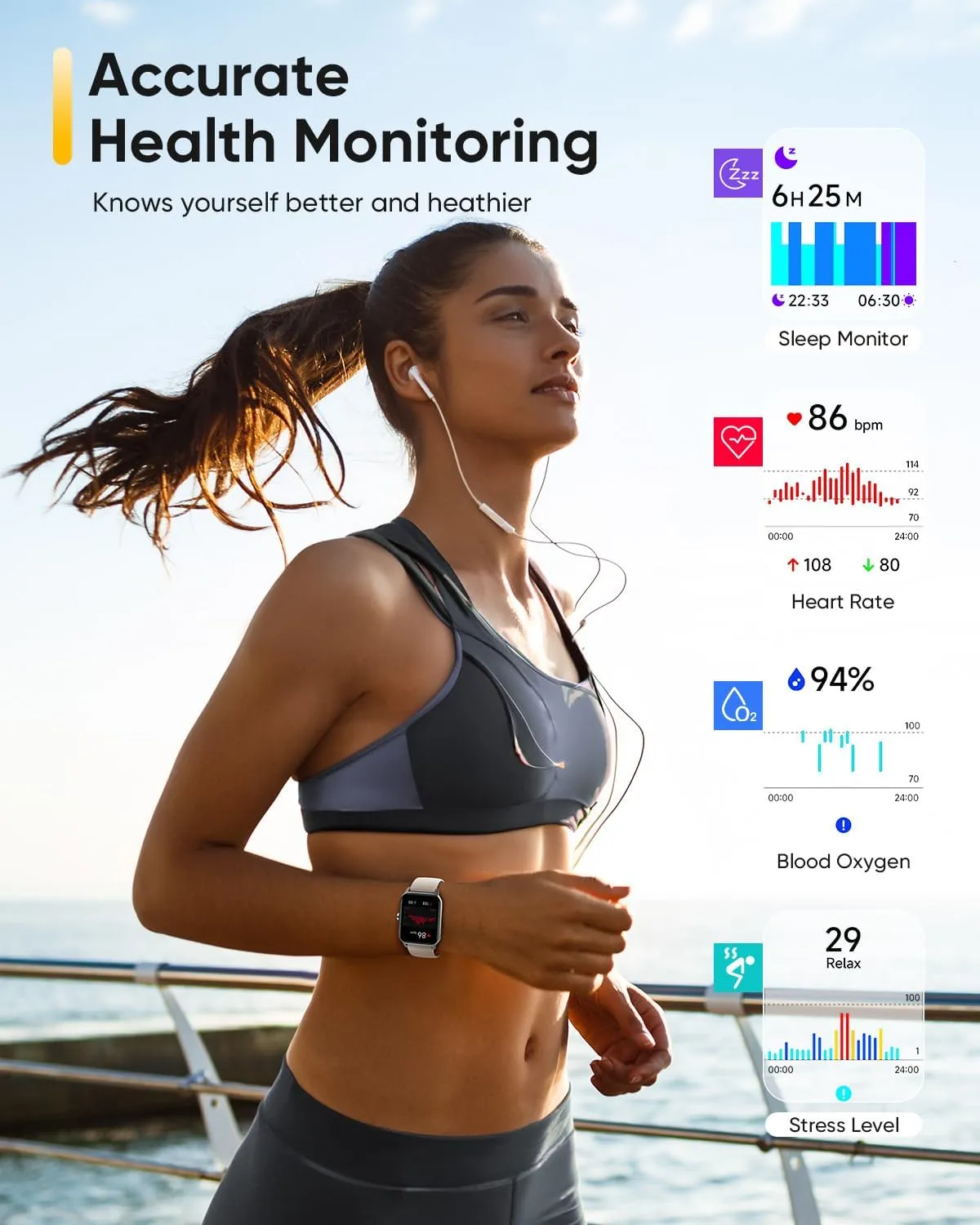 Fitpolo Smart Watch for Men Women with Bluetooth Call, Alexa Built-in 1.8" Blood Oxygen Heart Rate Sleep Fitness Watch, 100 Sports Modes Smartwatch, Activity Tracker for Android iOS Phone